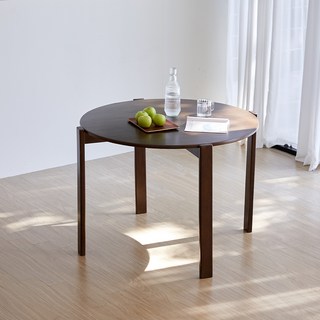 [리비니아] 엘레나 러버우드 원목 원형 800/1000 테이블 (단품)/ 홈카페 주방 거실용 인테리어 테이블, 월넛