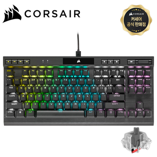 커세어 K70 RGB TKL OPX 텐키리스 광적축 게이밍 기계식 유선 키보드, BLACK, (2년 A/S) K70 RGB TKL OPX 광적축, 적축