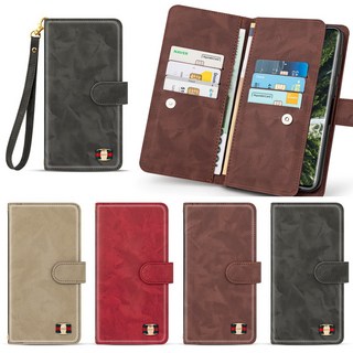 갤럭시 S23 / S23+ / S23FE / S23울트라 케이스 컨플릭스 장지갑형 수납(양면) 가죽(빈티지) 스트랩 다이어리(S711/S911/S916/S918)