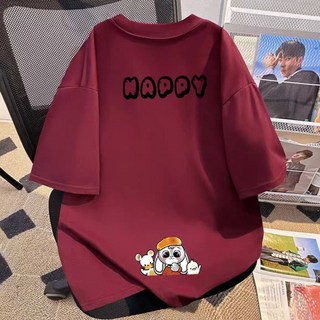 노이디제이 DJ1198 순면 남녀공용 귀여운 캐릭터 프린팅 나염 박스핏 반팔 티셔츠