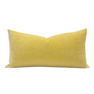 소파용 슬로우 카우 캐시미어 직사각형 베개 커버 장식용 요추 던지기 12 x 24 인치 네이비 블루, Dcashmere Yellow, 24" x 12" (Pack of 1)