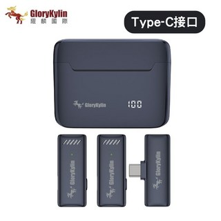 GKI 耀麟國際 收音麥克風 直播聲卡 手機用 一對二 直播採訪錄影專用 即插即用 蘋果Lightning/Type-C接口, Type-C接口, Type-C接口