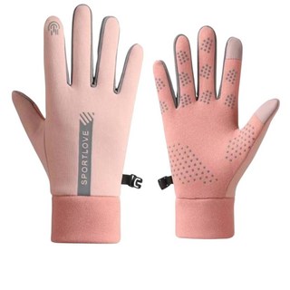 褲公主 機車手套 - 觸控保暖防水防滑防風手套, 【女版】粉色1雙