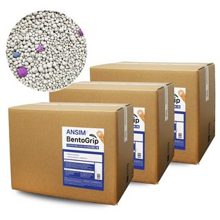 안심벤토그립 3박스 54kg세트 대용량 다묘가정 벤토나이트 고양이모래 고양이화장실모래 가는입자, 3개, 18kg