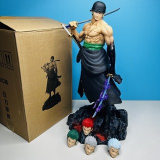 巨無霸 GK 海賊王 航海王 50CM扛刀索隆 5頭雕 可替換 模型擺件