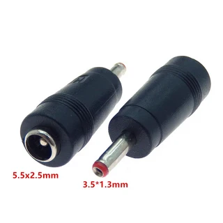 DC 전원 어댑터 커넥터 플러그 변환 헤드 잭 암 5.5x2.1mm 턴 수 3.5x1.3mm, 02 1PC 5.5x2.5mm