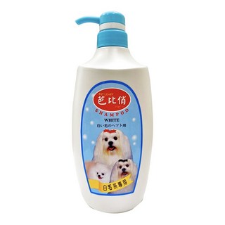 芭比俏寵物犬貓洗毛精800ml 皮膚病 溫和配方 白毛專用 驅蚤 長毛專用 寵物洗毛精 寵物沐浴乳 台灣製, 1個, 白色系專用(800ml)-藍瓶, 800ml
