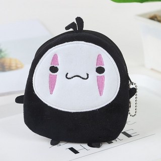 可愛卡通無臉男毛絨零錢包 宮崎駿神隱少女面具男造型 臺灣出貨