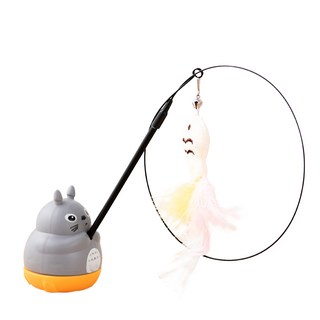 우아지오 고양이 360회전+ 부착형 낚시대 장난감, 1개, 토토로