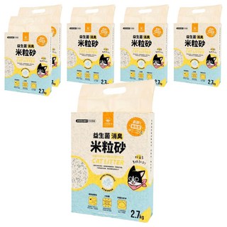 DOG CAT STAR 汪喵星球 益生菌消臭豆腐砂 米粒型, 消臭, 2.7kg, 6袋