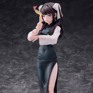 旗袍蘿莉小道士GK手辦潮玩模型，日版品質，全站低價，Toho周邊收藏, 1個, 指[限量]升級面雕-帶底座,高24厘米+底座[頂級sss+全塗裝]精