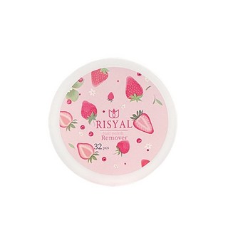 台灣現貨 速發 油性卸甲巾 網紅水果味 指甲油卸甲棉 洗甲水洗甲棉 洗甲巾, 1個, 草莓味（32片盒裝）, 草莓味（32片盒裝）