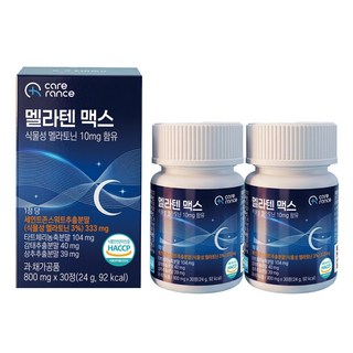 케어란스식물성 멜라토닌 10mg 함유 멜라텐 맥스 24g, 2개, 30정