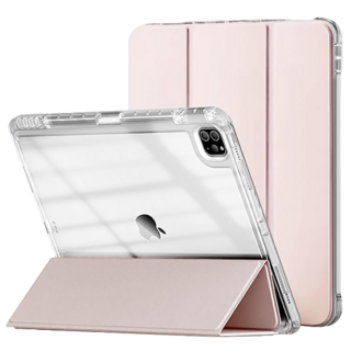 모할랩 아이패드 아크릴 하드 클리어 애플펜슬 수납홀더 케이스, 02 핑크