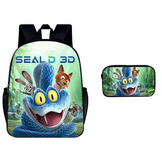 Zootopia 2 印花書包 瘋狂動物城2 小學生背包筆袋2件套, 03, 1個