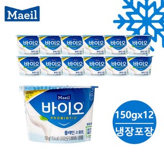 매일바이오 플레인 스위트 150g x12개입 1set 냉장무/배/플레인 요거트, 12개