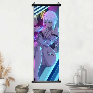 사이버 펑크 교수형 스크롤 포스터 게임 HD 벽지 레베카 아트웍 캔버스 회화 그림 인쇄 룸 장식 미술, 02 25x75cm(10x30inch), 01 빠른, 07 38-3-2