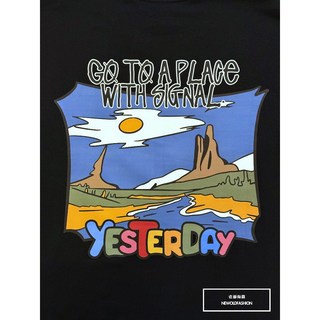 老爺有喜 重磅彩色風景短T(NOF25038193)-黑，舒適透氣，展現獨特風格, M, 黑