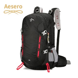 Aesero 등산배낭 아웃도어 초경량 대용량 40L 등산가방 남자 여성 배낭 백팩, 블랙