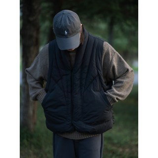 Goofing-off 美式復古羽絨馬甲 秋冬V領保暖內膽 白鴨絨山系背心