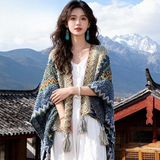 R Succeed I 여성 봄가을 소프트 데일리 패션 케이프