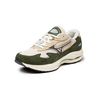 MIZUNO復刻休閒慢跑鞋 WAVE RIDER B步槍綠 時尚慢跑鞋 舒適休閒鞋