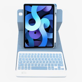 아이패드에어5 에어4 프로11 6세대 5세대 4세대 3세대 콤비 회전 블루투스 키보드 케이스, 소다, 1개