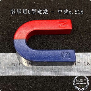 磁鐵王 U形磁鐵 馬蹄形磁鐵 教學用磁鐵 科學實驗磁鐵, 1個, 中號6.5CM