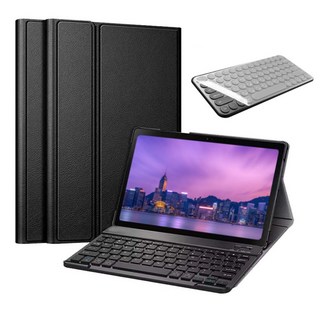 아이뮤즈 뮤패드 K10 PLUS 플러스 호환 블루투스 무선 키보드 케이스 커버 iMuz muPad 케이스나라, 블랙, 1개