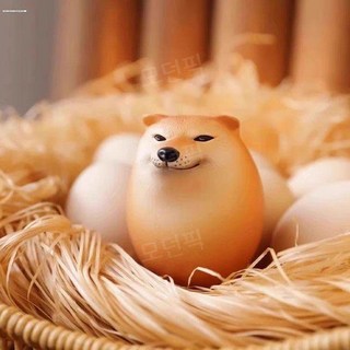 재미있는 시바견 계란 알 소품 귀여운 달걀 장식 피규어 선물 하드 타입 인테리어, 하드 1팩