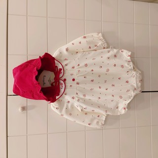 아가방 NC청주점# 25년가을신상~ 넉넉한 핏의 신축성 좋은 여아 바디 수트 (모자포함)