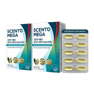 뉴트리원 센토메가 초임계 식물성 알티지 오메가3 DHA EPA+ 30캡슐 2박스 신선함