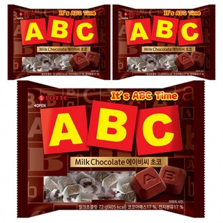 롯데 ABC초콜릿 ABC 초코 72g x 3개, 1g, 1개