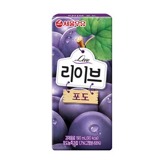 서울우유 리이브 포도 주스, 190ml, 11개