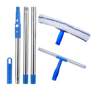 동운랩 유리창청소 창문닦이 스퀴지 걸레 세트, 블루, 1세트