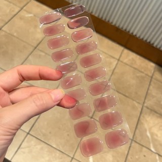 麥皇 美甲貼 ES-755 20片入 半固化凝膠指甲貼 UV光療指甲貼 防水持久, 1個, 甲85*1組