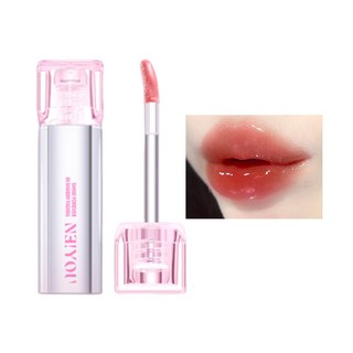 NEIYOU 那柚 水唇蜜 唇部精華口紅 保濕滋潤 水光玻璃唇 鏡面唇釉, S05栗棕紅茶（山楂紅棕色）, 1個