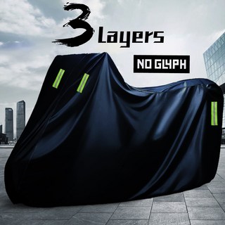 노재 전차종 도난방지 방수 사계절 오토바이 커버, 올블랙