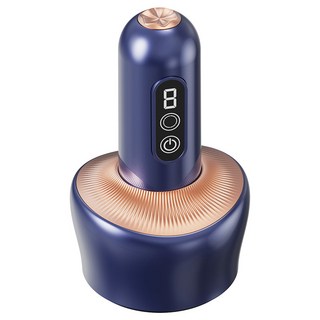 智能電動拔罐器刮痧儀經絡刷全身通用淋巴疏通經絡頸椎按摩, 1個, 藍色
