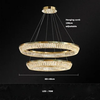 럭셔리 E14 LED k9 크리스탈 골드 실버 2025 천장 샹들리에 조명 거실용 루미네어 램프, 12 60cm amber, 02 Gold hardware, 04 Neutral light