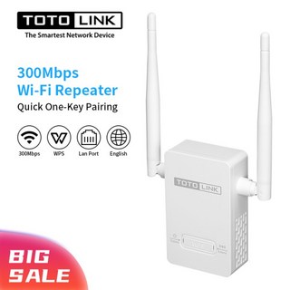 TOTOLINK 와이파이 확장기 300M 무선 네트워크 증폭기 2.4Ghz 듀얼 안테나 가정용 와이파이 리피터 휴대폰, 01 CHINA, 02 UK Plug, 1개