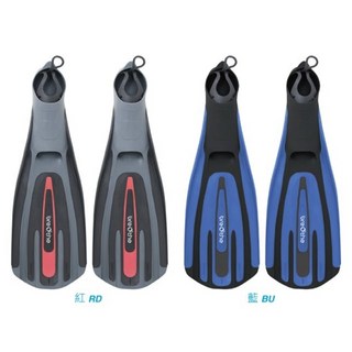 游龍潛水 BREATHE 套腳式蛙鞋(強化拍面2.0版) - 套腳式潛水蛙鞋, 紅,S