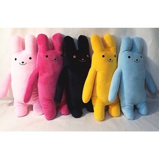 柔柔兔 抱枕娃娃 長耳兔 小兔兔 兔寶寶 娃娃 兔子 娃娃抱枕 長抱兔 布偶 綿綿兔 兔兔 玩偶, (小)50cm柔柔兔-桃紅色