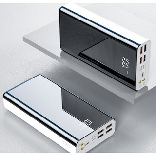 보조 배터리 120W 초고속 충전 50000mAH 초대용량 LED 조명 미러 보조 배터리, 흰색