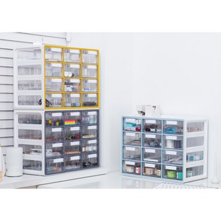 UP 시스템 멀티박스 대형 12단/데스크정리함/다용도수납함(낱개), 그레이