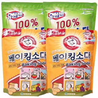 유한젠 과탄산소다 2kg+암앤해머 베이킹소다 1.5kg+600g, 2세트
