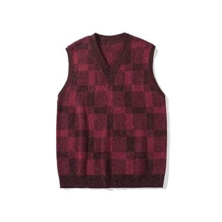 V領針織背心馬甲 男士素色寬鬆外搭毛衣背心 多色針織衫馬甲