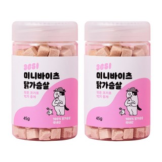 삼육오일 미니바이츠 작은입자 고양이 동결건조 트릿, 2개, 닭가슴살, 45g