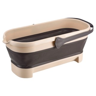 大容量折疊拖把桶, 咖色【加厚升級款】, 1個