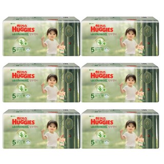 하기스 2025 네이처메이드 밤부 팬티 5단계 (여아) 44매 6팩 (대용량), 264매